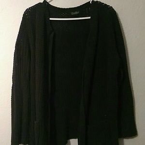 Lucky Brand Black Open Cardigan